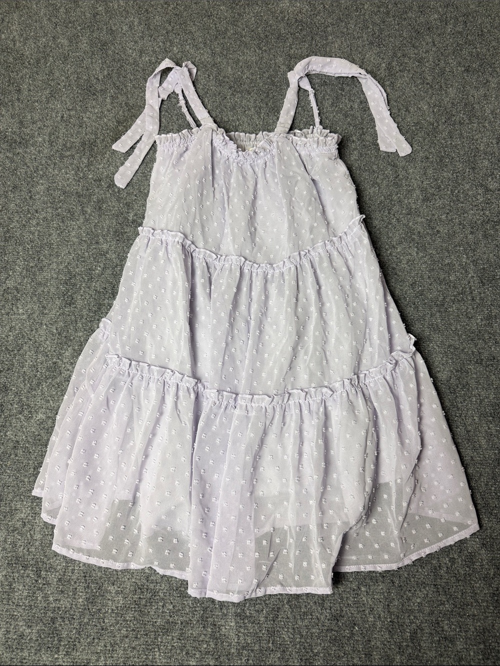 miami Lilac Tiered Tie-Strap Mini Dress